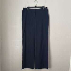 J. Jill Size 10 Tencel Cotton Blend Wide-Leg Trousers in Ink Blue